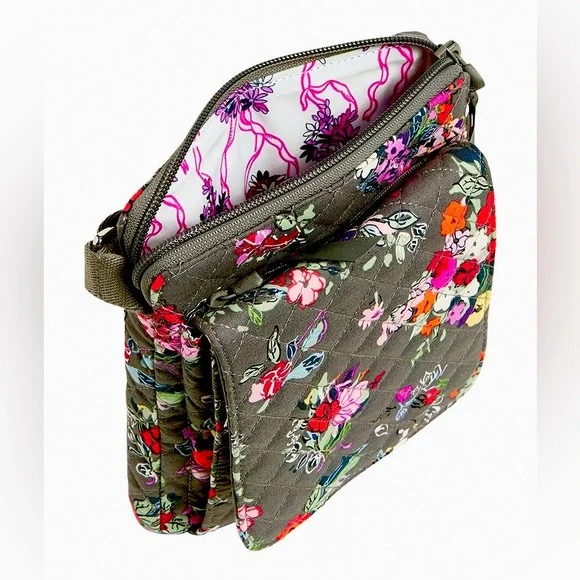 Vera Bradley RFID Mini Hipster in Hope Blooms Crossbody “ retired print” - Picture 6 of 16